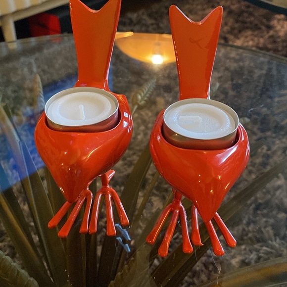 Pair of Bird votives. Metal. Made in India. Never used. - Picture 7 of 7